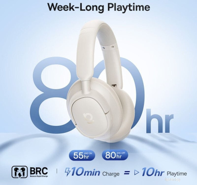 Наушники Baseus Bass BH1 NC (бежевый) 