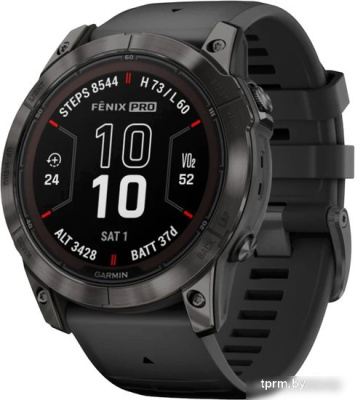 Умные часы Garmin Fenix 7X Pro Sapphire Solar (карбоново-серый титан/черный)