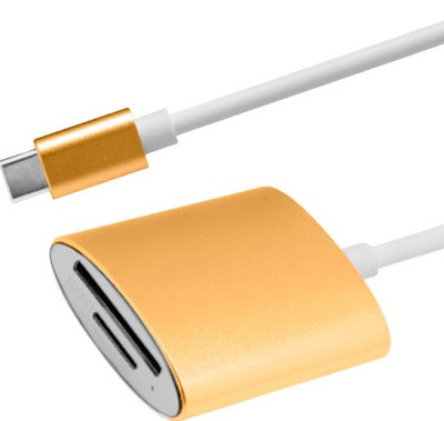 Карт-ридер Atom USB Type-C - Micro SD/TF (золотистый) 