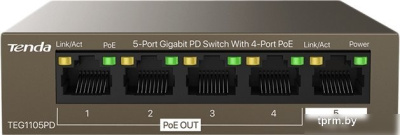 Неуправляемый коммутатор Tenda TEG1105PD 
