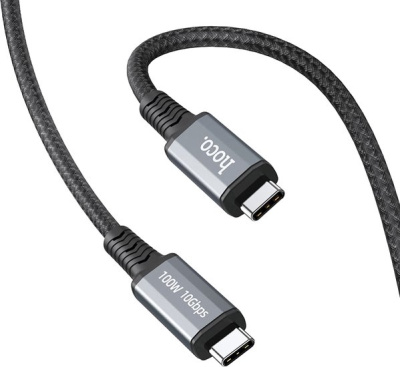 Кабель Hoco US01 USB Type-C - USB Type-C (1.2 м, черный) 
