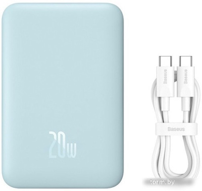 Внешний аккумулятор Baseus Magnetic Mini Wireless Fast Charge Power Bank 10000mAh 20W (голубой) 