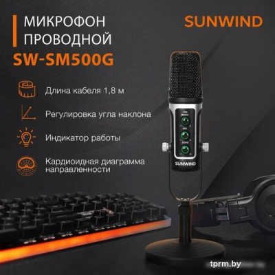 Проводной микрофон SunWind SW-SM500G 