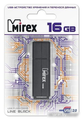 USB Flash Mirex Color Blade Line 16GB (черный) [13600-FMULBK16] 