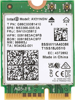 Wi-Fi/Bluetooth адаптер Intel AX211NGWGNV