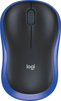 Мышь Logitech M186 (черный/синий) 