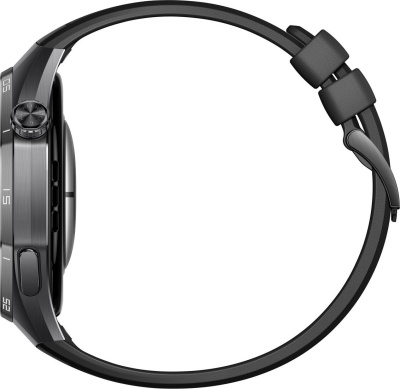 Умные часы Huawei Watch GT 6 Pro 46 мм (черный, с черным силиконовым ремешком, международная версия) 