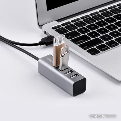 USB-хаб Hoco HB1 (серый) 