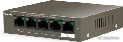 Неуправляемый коммутатор Tenda TEG1105P-4-63W 