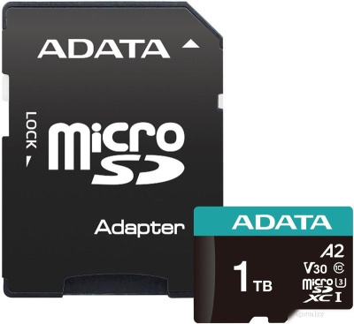ADATA Premier Pro AUSDX1TUI3V30SA2-RA1 microSDXC 1TB (с адаптером) 