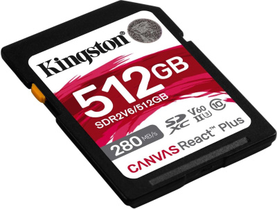 Карта памяти Kingston Canvas React Plus V60 SDXC 512GB 