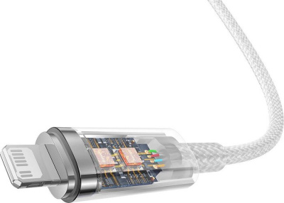 Кабель Baseus Explorer Series Fast Charging Cable with Smart Temperature Control 20W USB Type-C - Lightning (2 м, белый) 