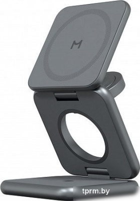 Беспроводное зарядное Magssory Fold Pro 3 в 1 WCH063 (темно-серый) 