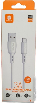 Кабель Vipfan X05 USB Type-A - USB Type-C (1 м, белый) 
