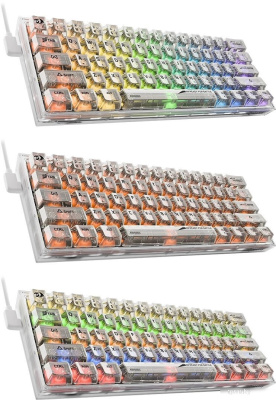 Клавиатура Redragon Fizz (прозрачный/белый) 