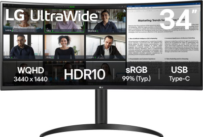 Монитор LG UltraWide 34WR55QK-B 