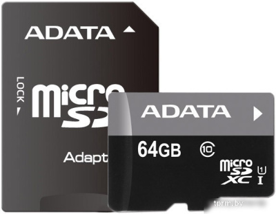 ADATA Premier microSDXC UHS-I U1 Class 10 64GB (AUSDX64GUICL10-RA1) 
