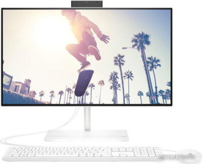 HP AIO 24/ i3-1215U/ 23.8" FHD VA AG/ Iris Xe/ 4GB/ 256GB/ DOS/ noODD/ USB kbd+mouse/ kbd_ENG/ Starry white моноблок 6P140EA 