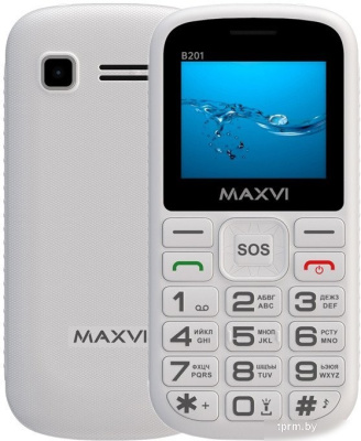 Телефон Maxvi B201 (белый) 