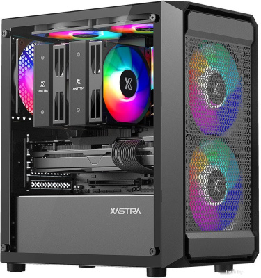 Корпус XASTRA A303M 3FRGB (черный) 