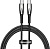 Кабель Baseus Glimmer Series Fast Charging Data Cable USB Type-C - Type-C 100W CADH000801 (2 м, черный) 