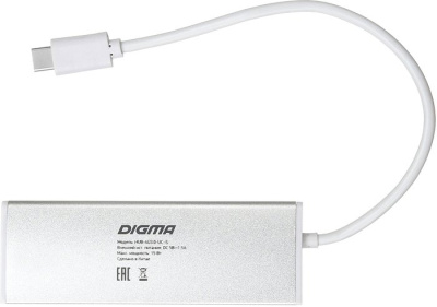 USB-хаб Digma HUB-4U3.0-UC-S 