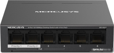 Неуправляемый коммутатор Mercusys MS106LP 