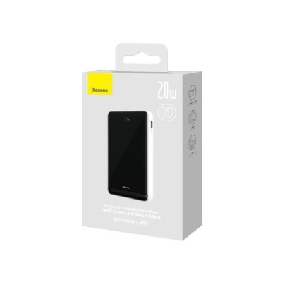 Внешний аккумулятор Baseus Magnetic Bracket Wireless Power Bank 20W 10000mAh (белый) 