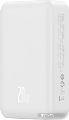 Внешний аккумулятор Baseus Magnetic Mini Wireless Fast Charge Power Bank 20W 20000mAh (белый) 