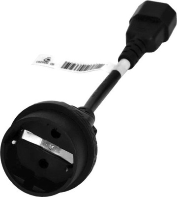 Адаптер Powercom SCUT IEC-320 C14 - Socket Type-F 