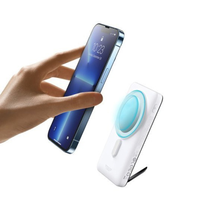 Внешний аккумулятор Baseus Magnetic Bracket Wireless Power Bank 20W 10000mAh (белый) 