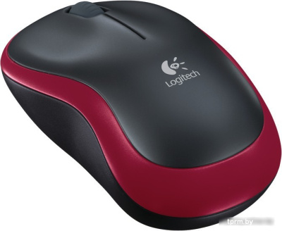 Мышь Logitech M185 (черный/красный) 