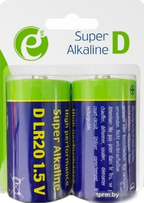 Батарейки EnerGenie Super Alkaline D 2 шт. EG-BA-LR20-01 