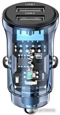 Автомобильное зарядное Usams US-CC162 (синий) 