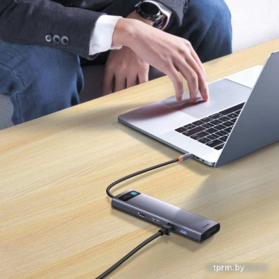 Док-станция Baseus Metal Gleam Series 12-in-1 Multifunctional Type-C Hub Docking Station WKWG020213 