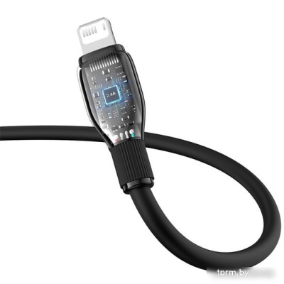 Кабель Baseus Pudding Series Fast Charging Cable 2.4A USB Type-A - Lightning (1.2 м, черный) 