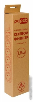Сетевой фильтр PC Pet AP01006-E-B 