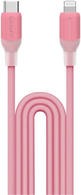 Кабель Momax DL53P 1-Link Flow LC USB Type-C - Lightning (1.2 м, розовый)