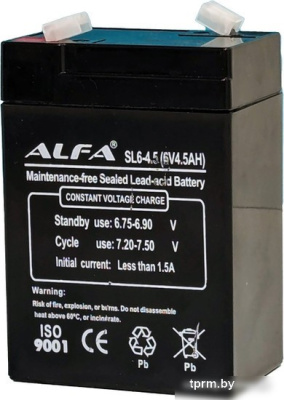 Аккумулятор для ИБП ALFA SL6-4.5 (6V-4.5Ah) 