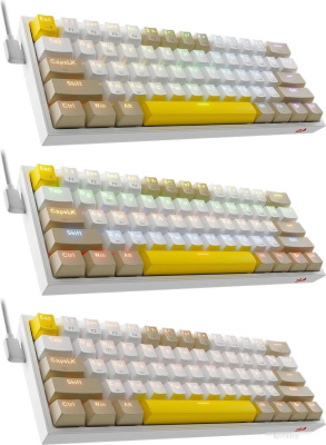 Клавиатура Redragon Fizz (Redragon Red, белый/бежевый) 