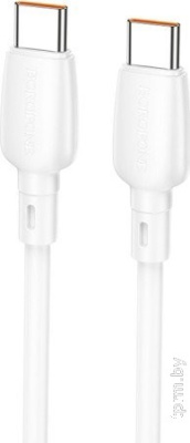 Кабель Borofone BX93 USB Type-С - USB - Type-C (100Вт, 1 м, белый) 