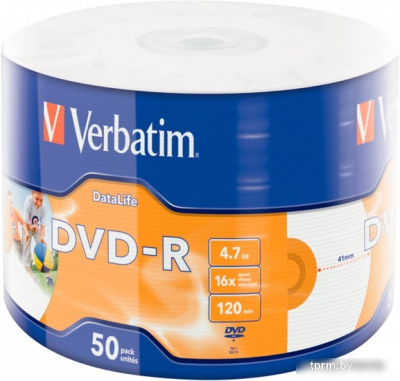 DVD-R диск Verbatim 4.7Gb 16x 43793 (50 шт) 