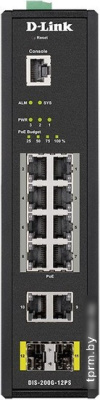 Управляемый коммутатор 2-го уровня D-Link DIS-200G-12PS/A2A 