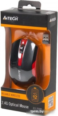 Мышь A4Tech G3-200N (черный/красный) 
