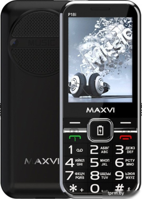 Кнопочный телефон Maxvi P18i (черный) 