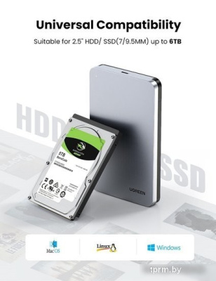 Бокс для накопителей 2.5" Ugreen CM300 