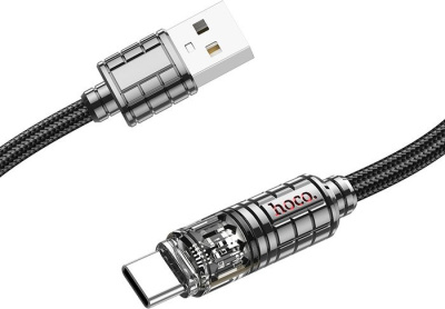Кабель Hoco U122 USB Type-A - USB Type-C (1.2 м, черный) 