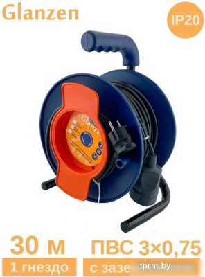 Удлинитель на катушке Glanzen EC-30-014 