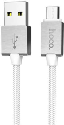 Кабель Hoco U49 microUSB (белый)