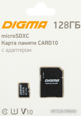 Карта памяти Digma MicroSDXC Class 10 Card10 DGFCA128A01 
